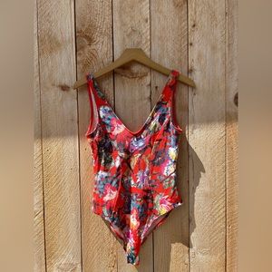 H&M floral low back bodysuit